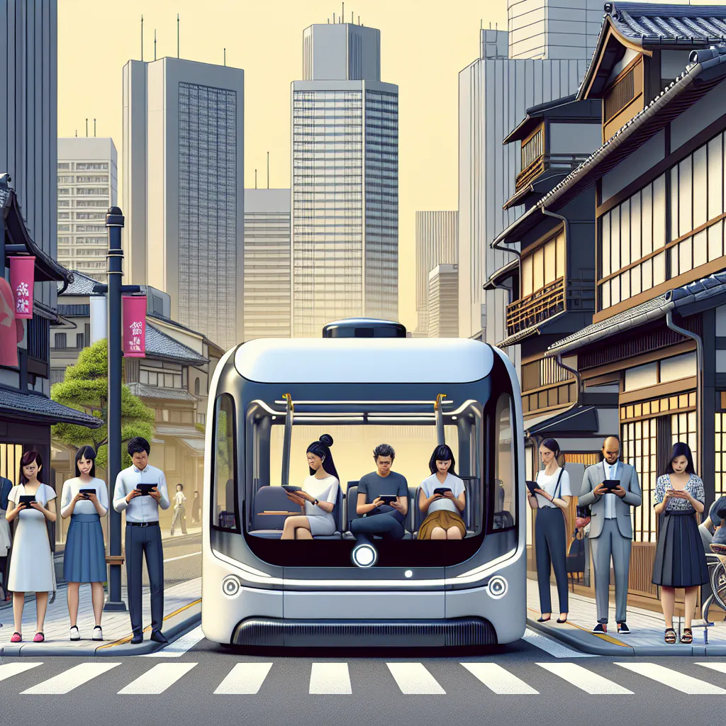 Autonomiczny autobus komunikacji miejskiej w Tokio