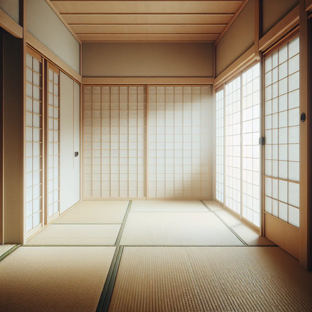 Tradycyjny japoński dom z charakterystycznym dachem i ogrodem