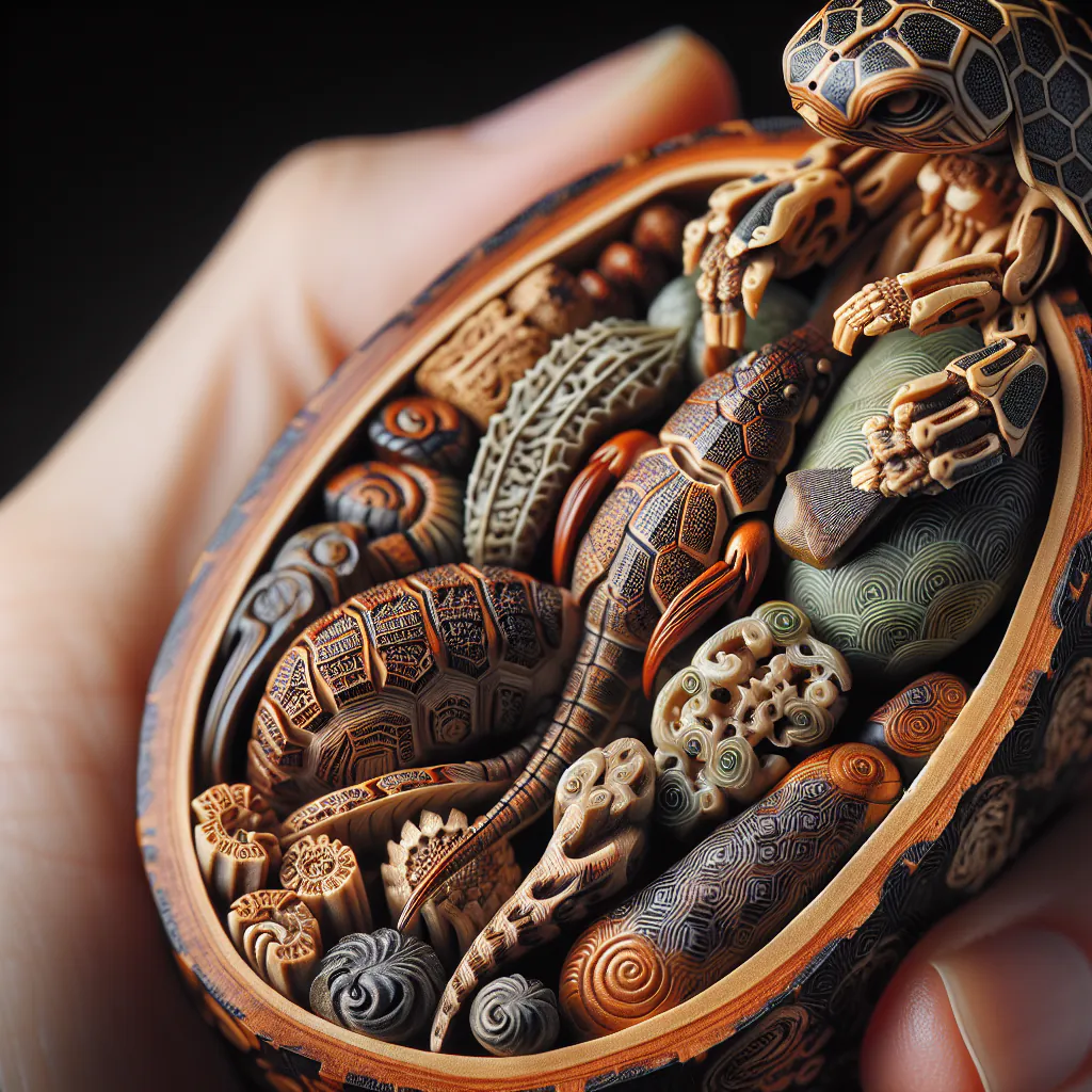 Kolekcja tradycyjnych netsuke z różnych okresów historycznych