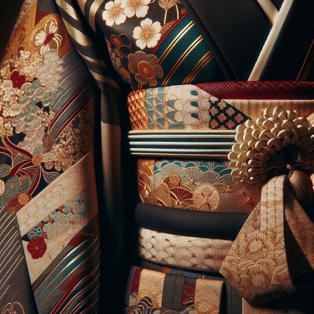 Młoda kobieta w nowoczesnej stylizacji kimono