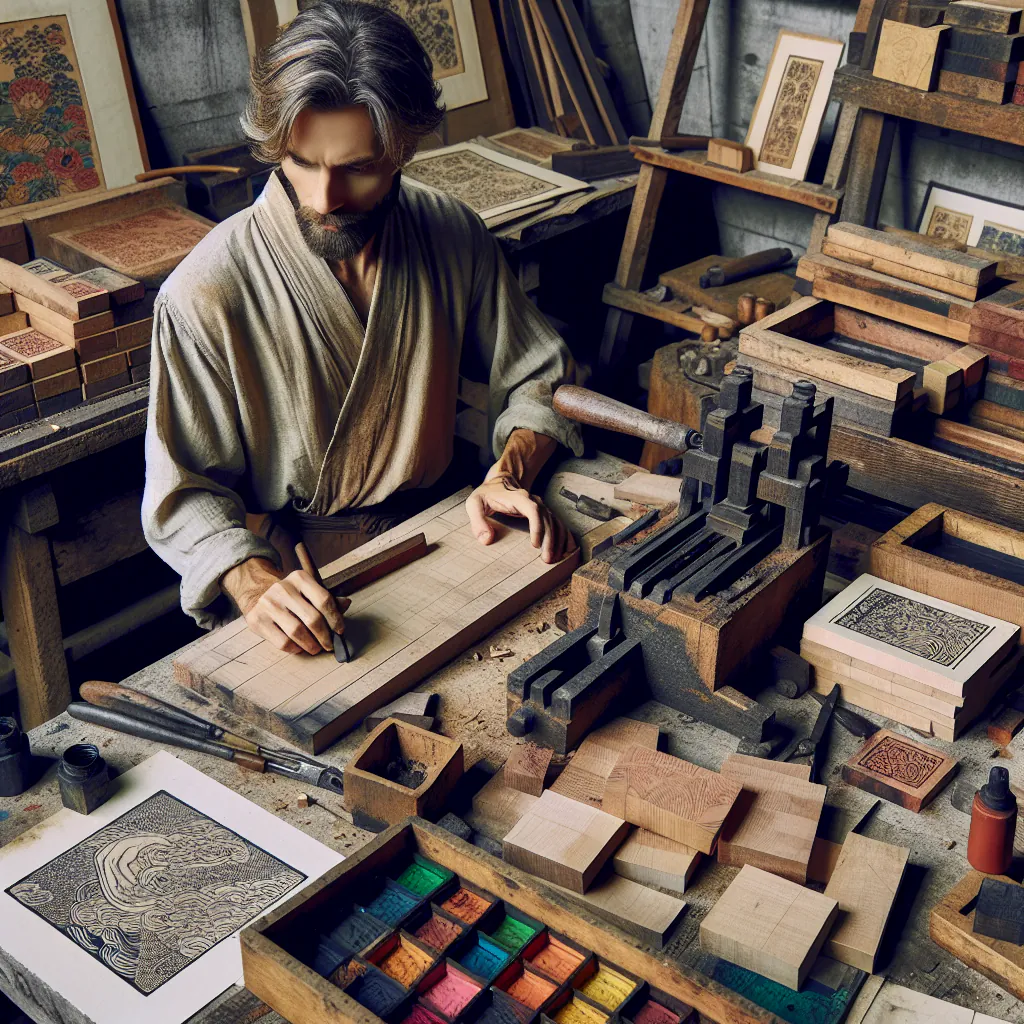 Słynny drzeworyt "Wielka fala w Kanagawie" autorstwa Hokusaia