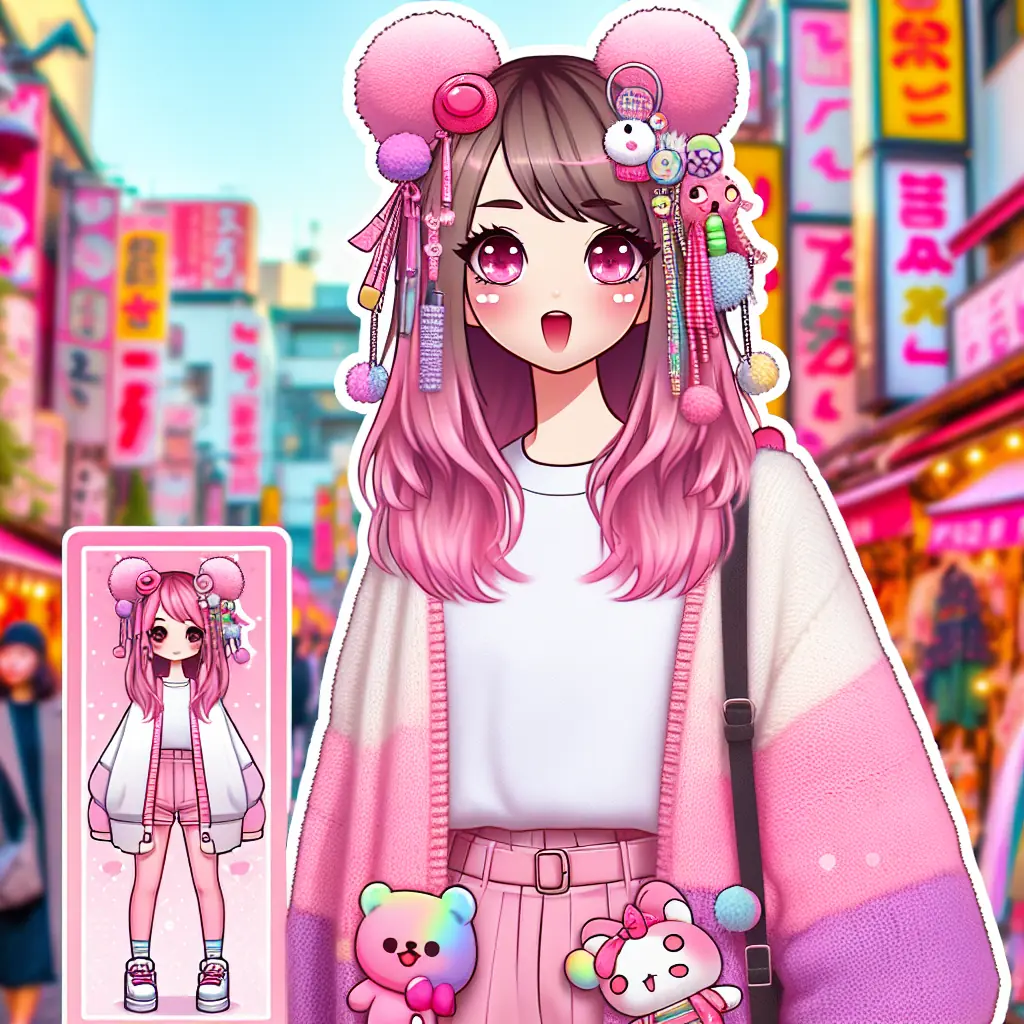 Kolorowe stylizacje młodych ludzi w dzielnicy Harajuku