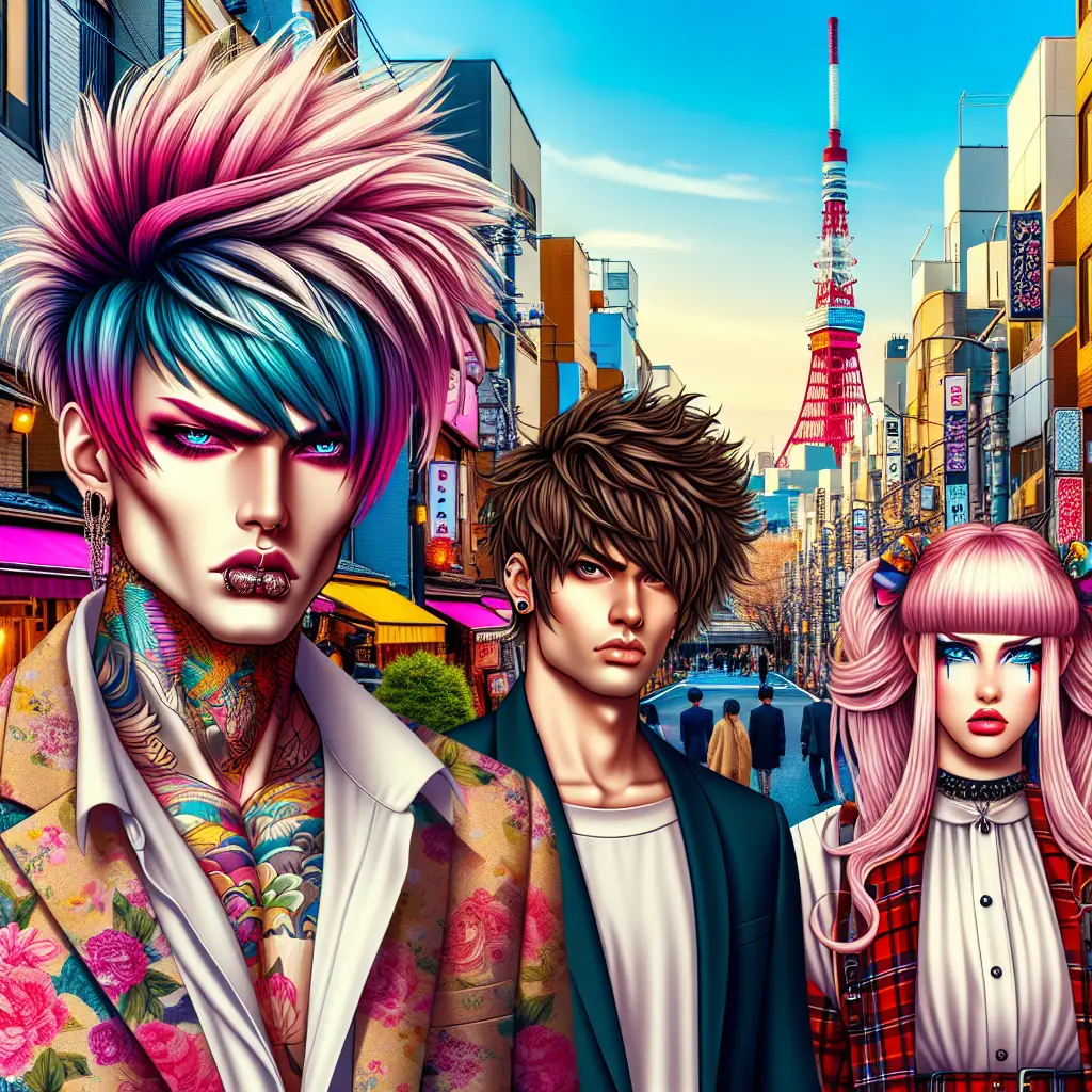 Różnorodne style japońskiej mody ulicznej w dzielnicy Shibuya