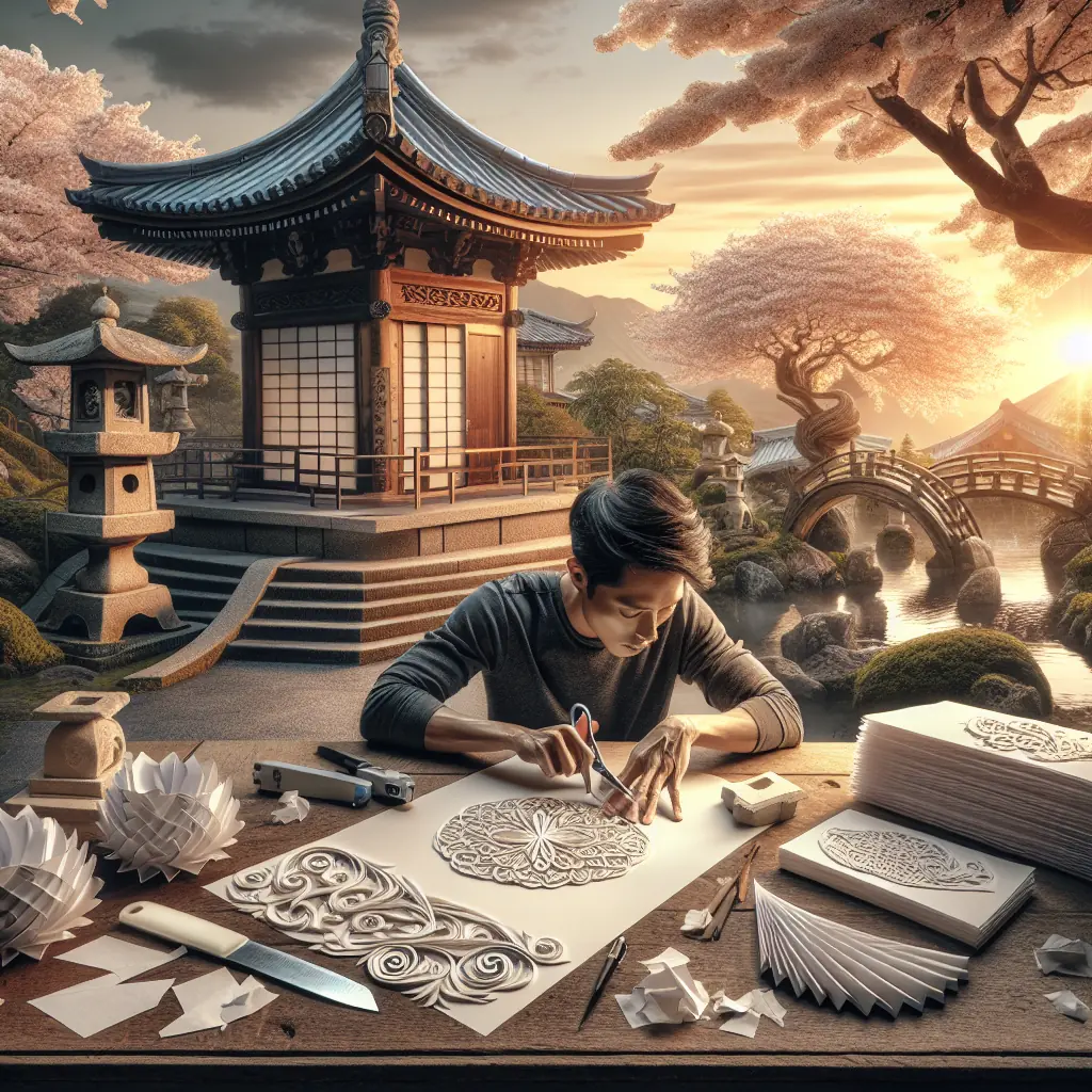 Kirie - Japońska Sztuka Wycinanki z Papieru: Magia w Każdym Detalu