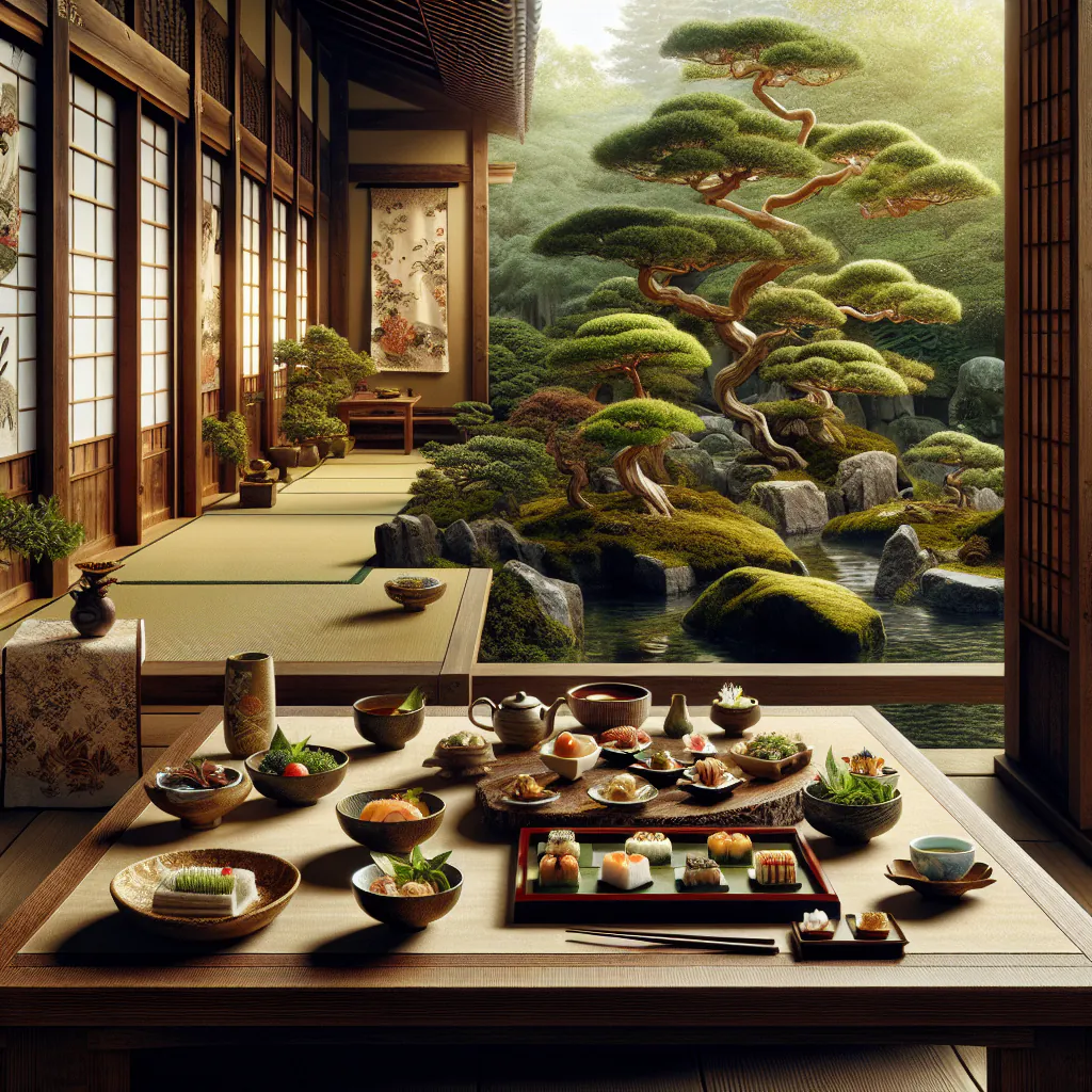 Relaksacyjny zabieg w japońskim ośrodku wellness z widokiem na góry