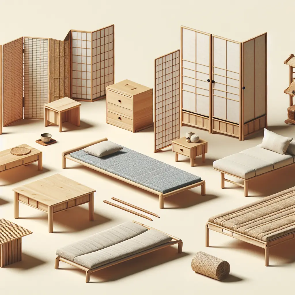 Minimalistyczne wnętrze w japońskim stylu współczesnym