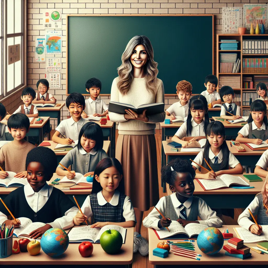 Japońscy uczniowie w tradycyjnych mundurkach podczas zajęć