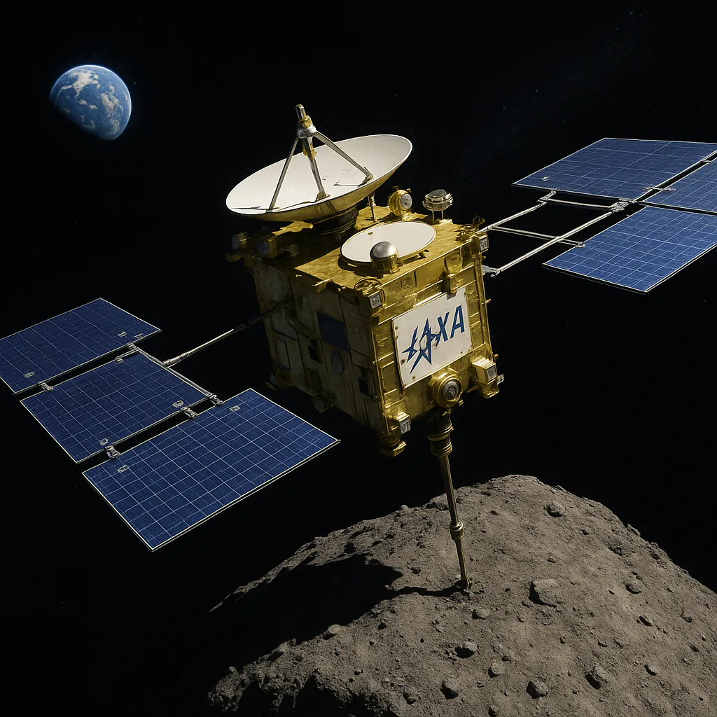 Japońska sonda kosmiczna badająca powierzchnię asteroidy