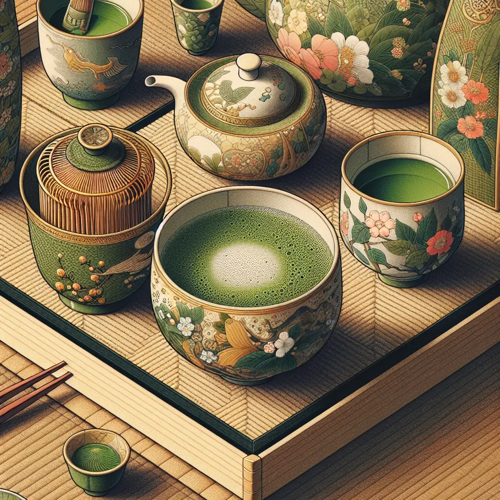 Tradycyjne nakrycie stołu w Japonii z pałeczkami i miseczkami