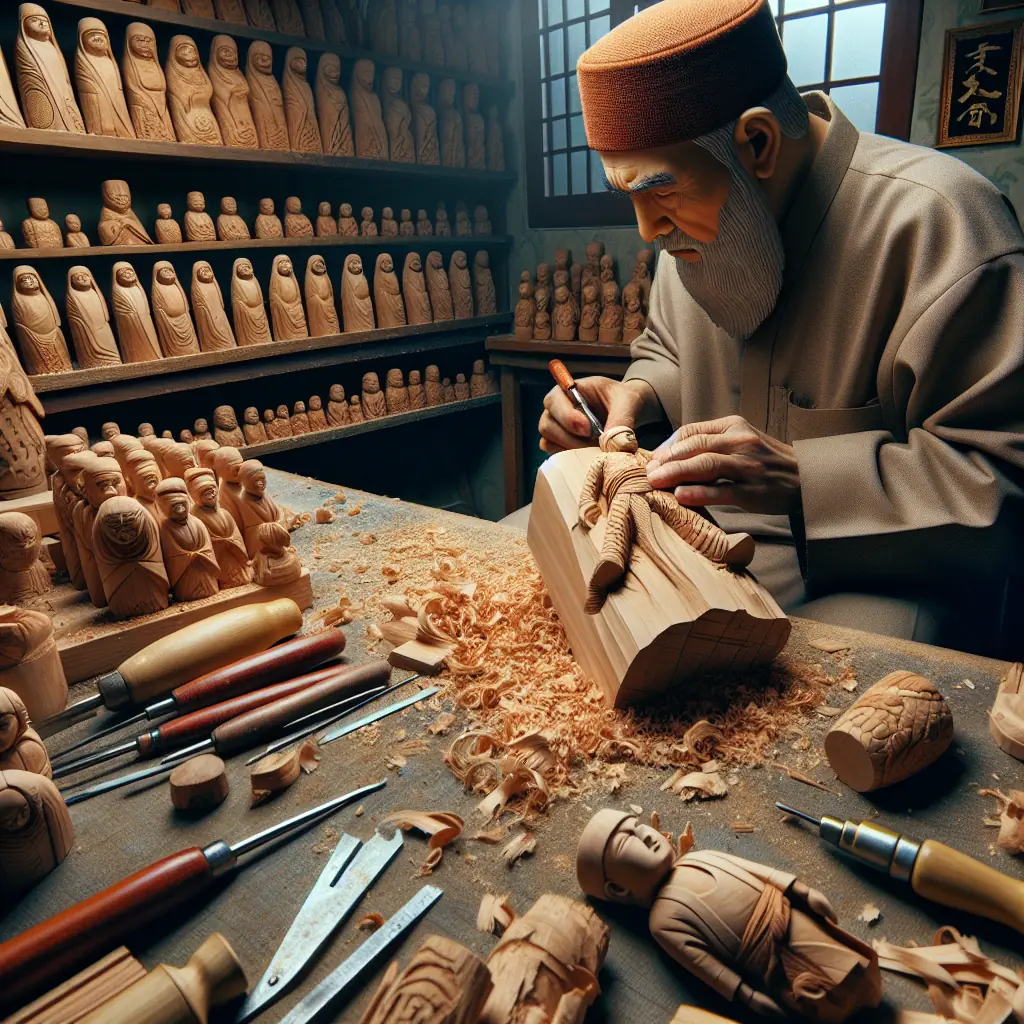 Kolekcja tradycyjnych netsuke wykonanych w różnych stylach