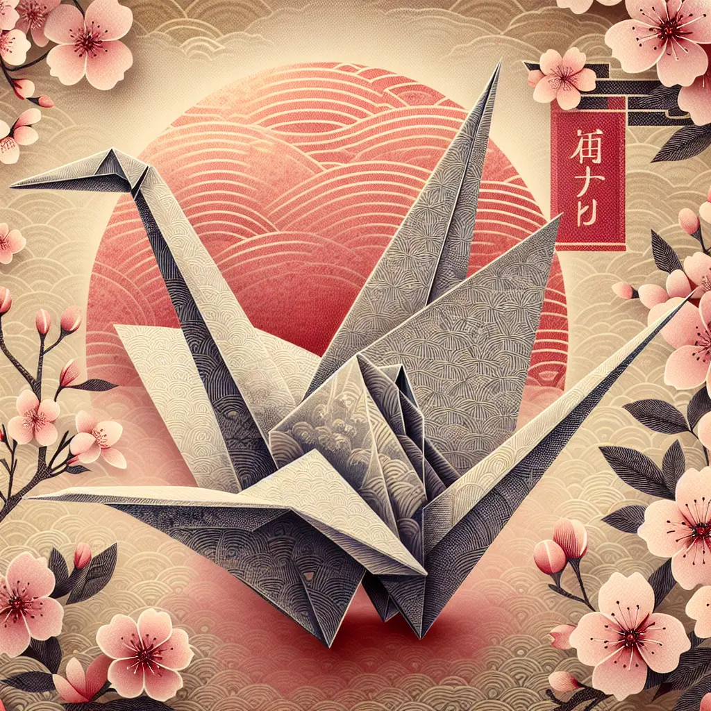 Skomplikowane figury origami wykonane z kolorowego papieru