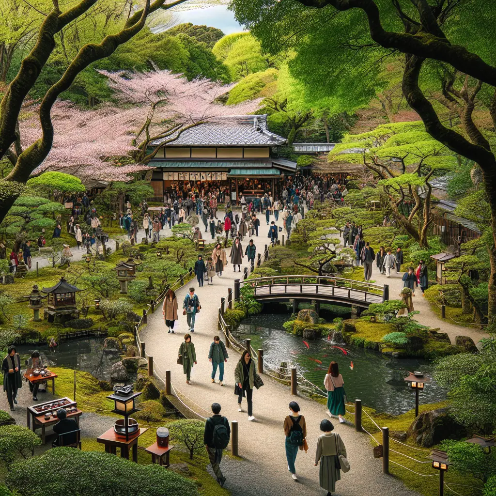 Turyści zwiedzający tradycyjną wioskę w sposób odpowiedzialny - przykład ekoturystyki